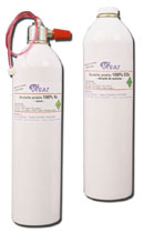 Bouteilles �talon de gaz N2 CO2