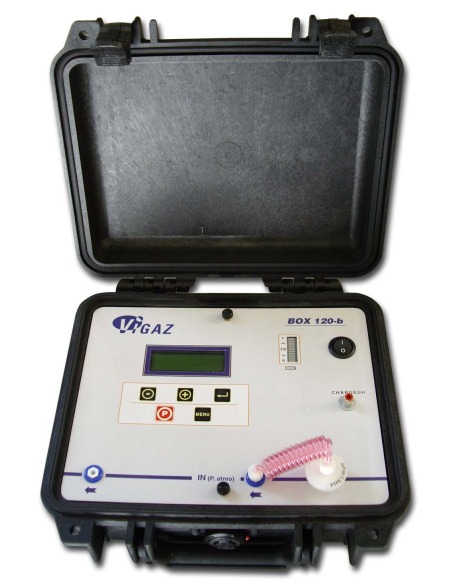 Analyseur O2 CO2 portable VIGAZ – écran d'affichage des mesures de gaz